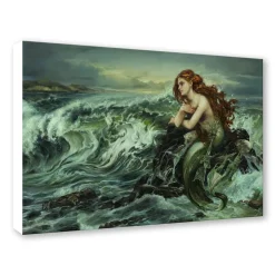 Ariel ''Drawn to the Shore'' by Heather Edwards Hand-Signed & Numbered Canvas Artwork – Limited Edition