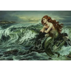 Ariel ''Drawn to the Shore'' by Heather Edwards Hand-Signed & Numbered Canvas Artwork – Limited Edition