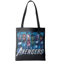 Avengers Lineup Over Logo Tote Bag – Customizable