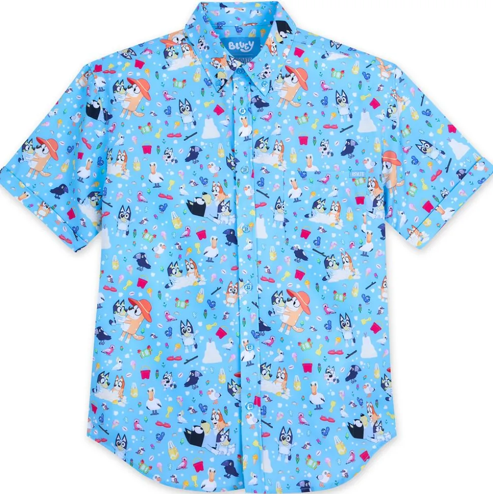 Bluey ''Beach Day'' Button Down Shirt for Men by RSVLTS