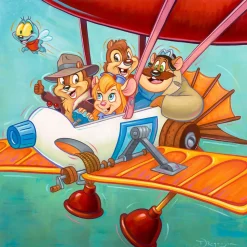 Chip 'n Dale Rescue Rangers ''The Ranger Plane'' Canvas Artwork by Tim Rogerson – Limited Edition