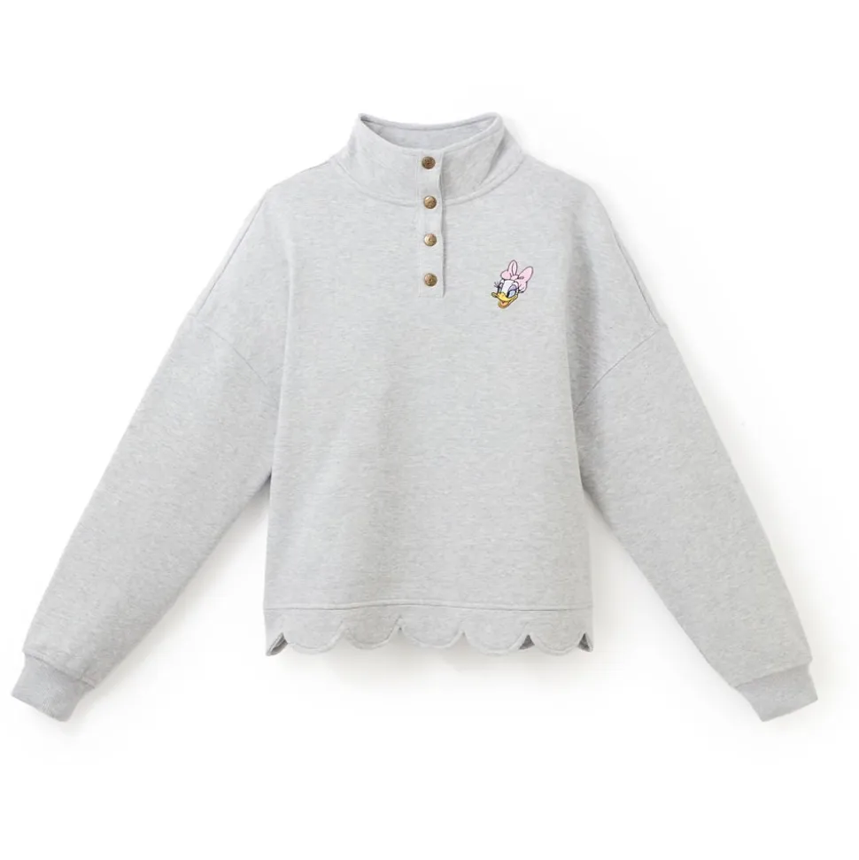Daisy Duck 1/4 Snap Pullover for Women