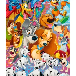 Disney Dogs ''So Many Disney Dogs'' Canvas Artwork by Tim Rogerson – 30'' x 24'' – Limited Edition