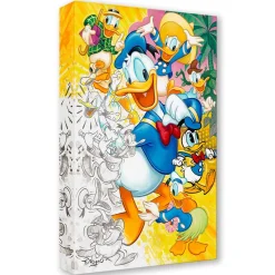 Donald Duck ''90 Years of Donald'' Gallery Wrapped Canvas by Tim Rogerson – Limited Edition