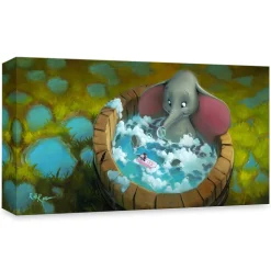 Dumbo and Timothy Mouse ''Good Clean Fun'' by Rob Kaz Canvas Artwork – Limited Edition
