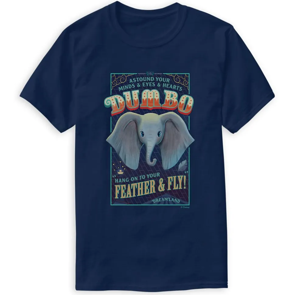 Dumbo ''Hang on to Your Feather & Fly!'' T-Shirt for Men – Live Action Film – Customizable