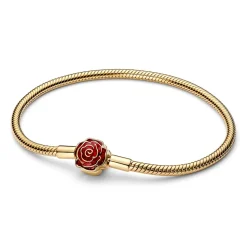 Enchanted Rose Snake Chain Bracelet by Pandora – Beauty and the Beast