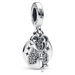 Fantasyland Castle Lock and Key Double Dangle Charm by Pandora – Disney Parks