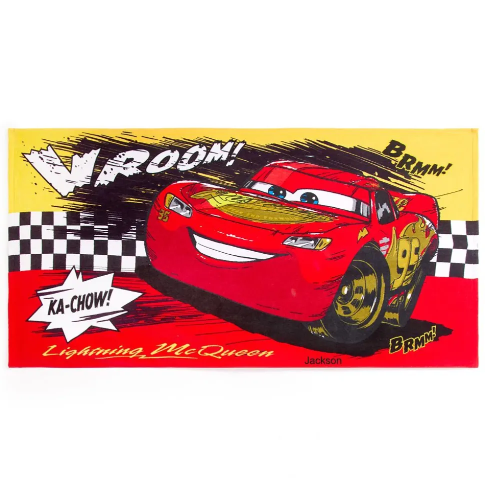 Lightning McQueen Beach Towel – Cars – Personalized