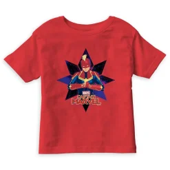 Marvel's Captain Marvel Galactic Star Character Graphic T-Shirt for Boys