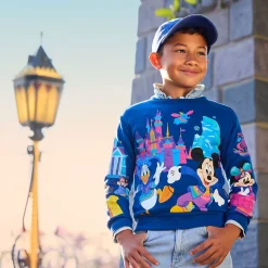 Mickey Mouse and Friends Pullover Sweatshirt for Kids – Disneyland 70th Anniversary