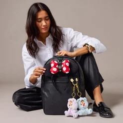 Mickey Mouse Icon Simulated Leather Flair Backpack