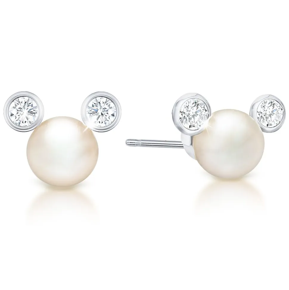 Mickey Mouse Pearl Earrings by CRISLU