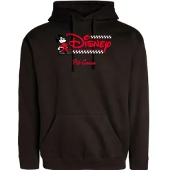 Mickey Mouse Race Car Driver Racing Flag Disney Logo Pullover Hoodie for Adults – Customized