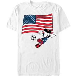Mickey Mouse Soccer with America USA Flag T-Shirt – Customized