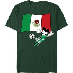Mickey Mouse Soccer with Mexico Flag Futbol T-Shirt – Customized