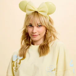 Minnie Mouse Sequined Ear Headband for Adults – Joyful Yellow