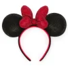 Minnie Mouse Sequined Ear Headband – Black and Red