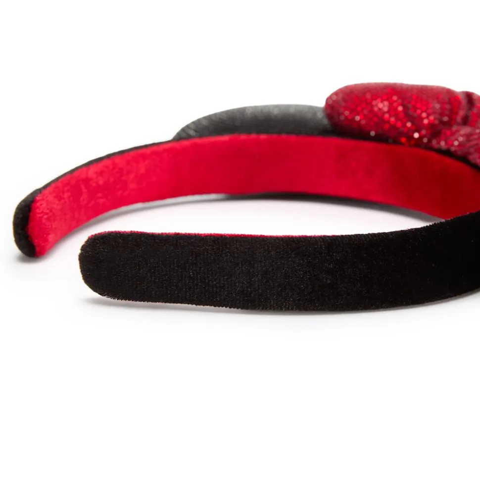 Minnie Mouse Sequined Ear Headband – Black and Red