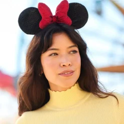Minnie Mouse Sequined Ear Headband – Black and Red