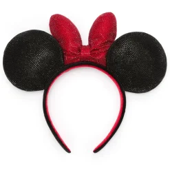 Minnie Mouse Sequined Ear Headband – Black and Red