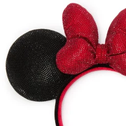 Minnie Mouse Sequined Ear Headband – Black and Red