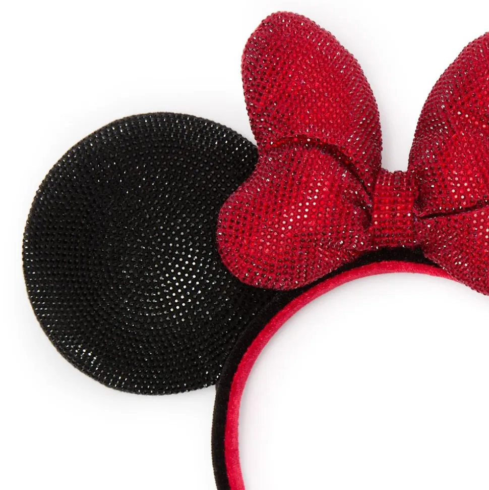 Minnie Mouse Sequined Ear Headband – Black and Red