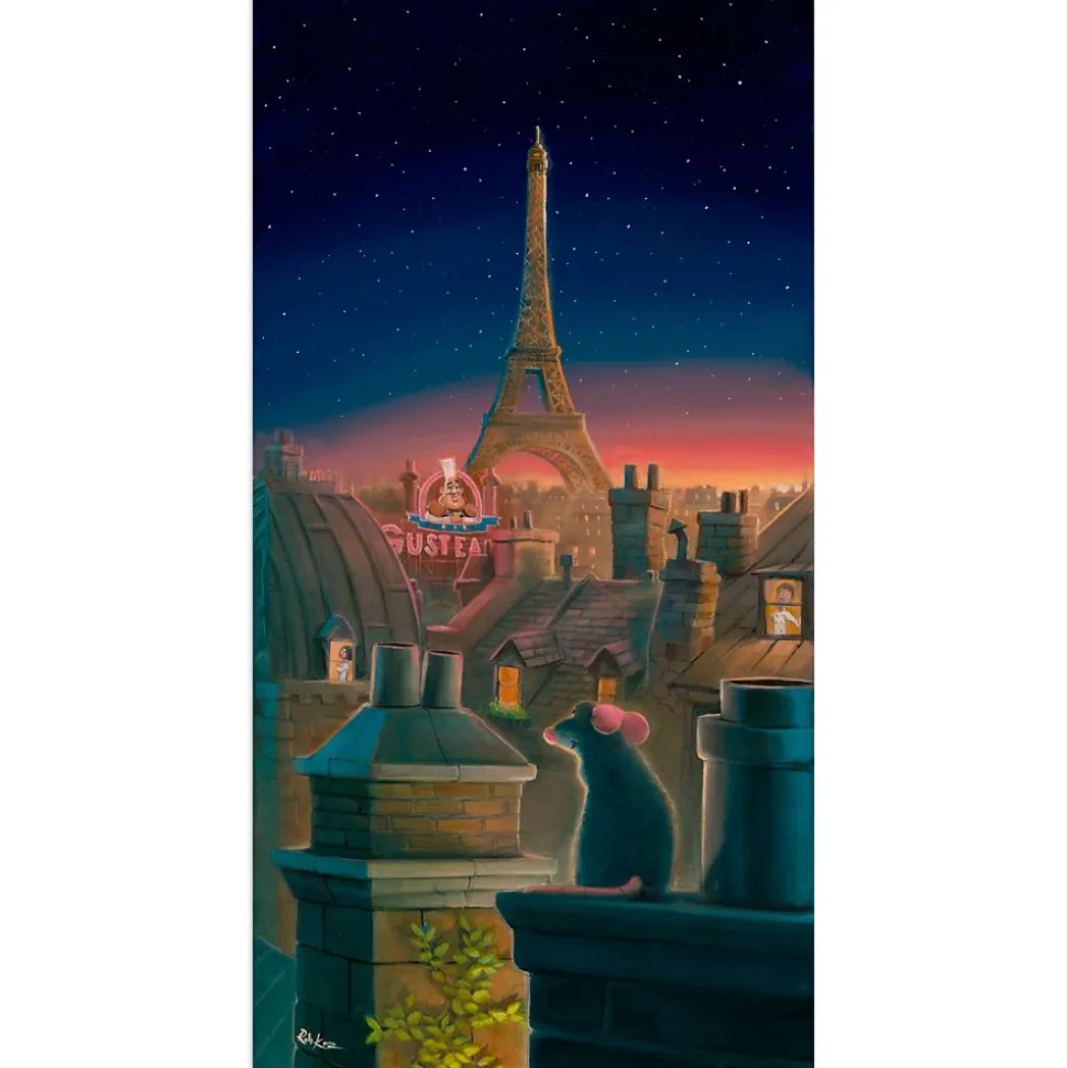 Ratatouille ''A Taste of Paris'' Canvas Artwork by Rob Kaz – 20'' x 10'' – Limited Edition