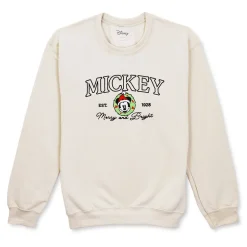 Santa Mickey Mouse Holiday Pullover Sweatshirt for Adults