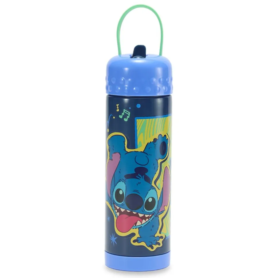 Stitch 16 oz. Stainless Steel Water Bottle with Built-In Straw – Lilo & Stitch