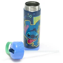 Stitch 16 oz. Stainless Steel Water Bottle with Built-In Straw – Lilo & Stitch