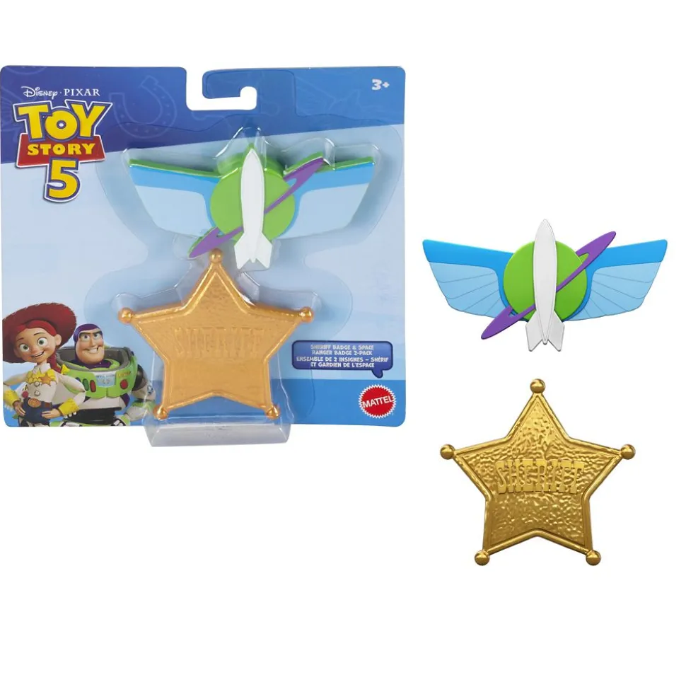 Toy Story 5 Sheriff and Space Ranger Badge Set by Mattel