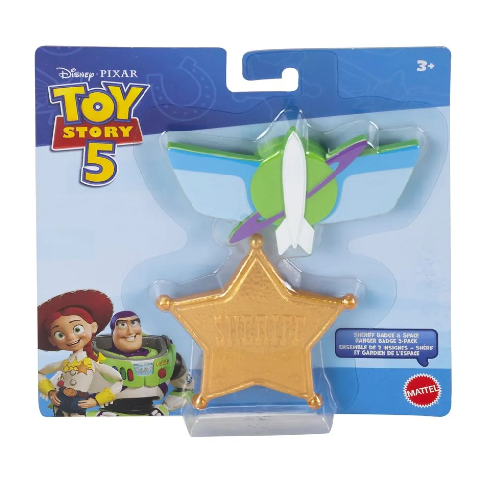 Toy Story 5 Sheriff and Space Ranger Badge Set by Mattel