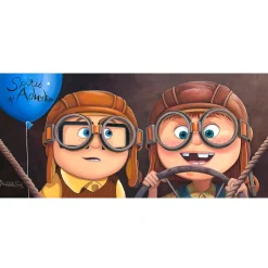 Up ''Adventure Awaits'' Canvas Artwork by Michelle St.Laurent – 14'' x 32'' – Limited Edition