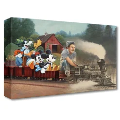 Walt Disney, Mickey Mouse and Friends ''The Engine of Imagination'' Canvas Artwork by Tim Rogerson – 12'' x 18'' – Limited Edition