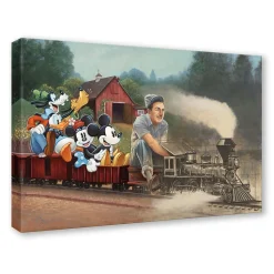 Walt Disney, Mickey Mouse and Friends ''The Engine of Imagination'' Canvas Artwork by Tim Rogerson – 20'' x 30'' – Limited Edition