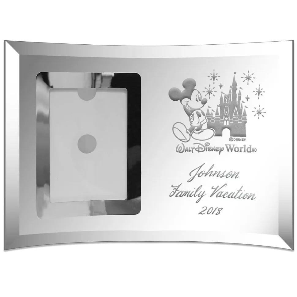 Walt Disney World Glass Frame by Arribas – Large – Personalized