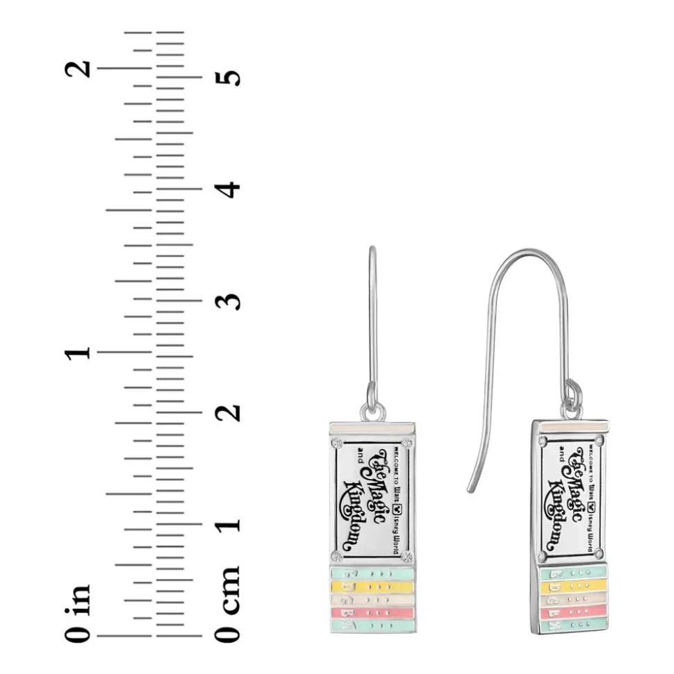 Walt Disney World Ticket Book Earrings by Rebecca Hook