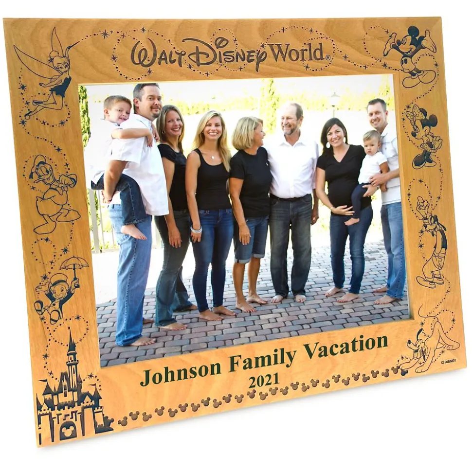 Walt Disney World Wood Frame by Arribas – 8'' x 10'' – Personalized