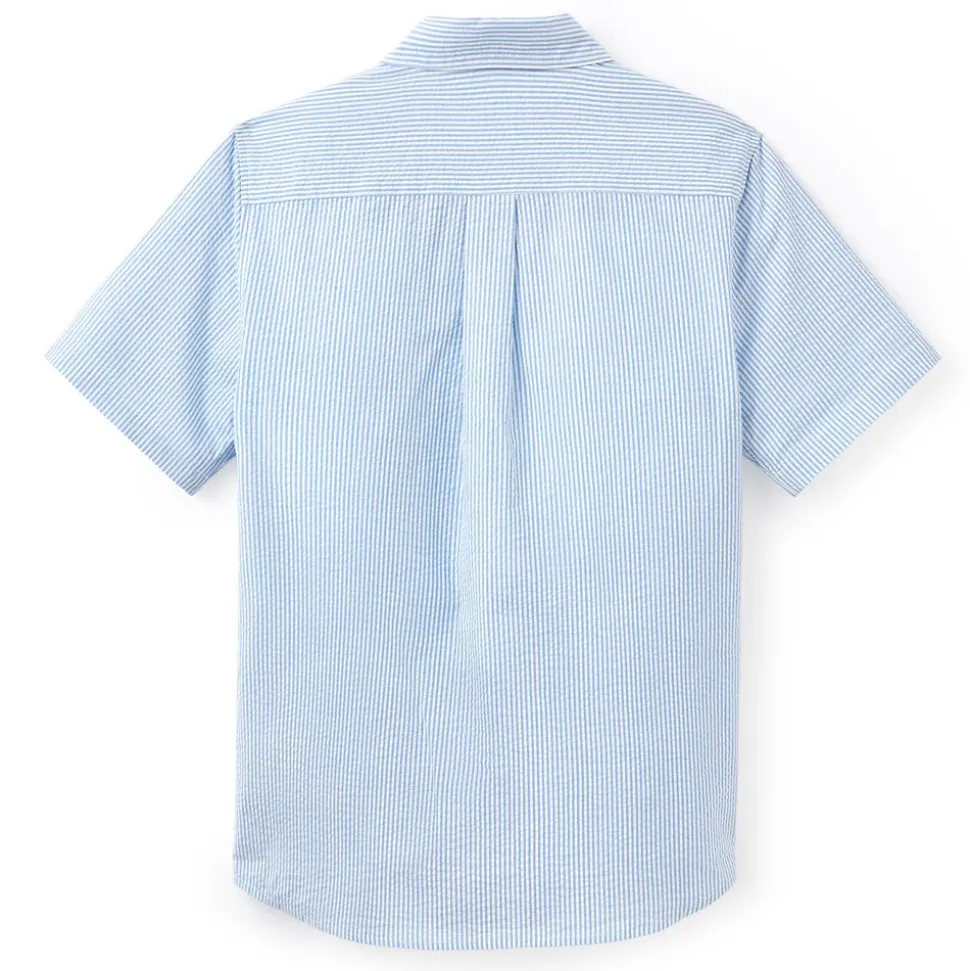 Winnie the Pooh Striped Seersucker Button Down Shirt for Men